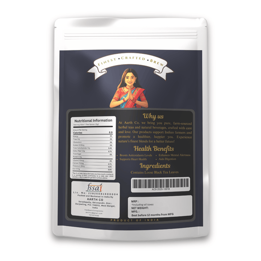 Premium Black Tea | Rich in Antioxidants | A Sip of Darjeeling’s Magic | 100 gram pack | Aarth Co.