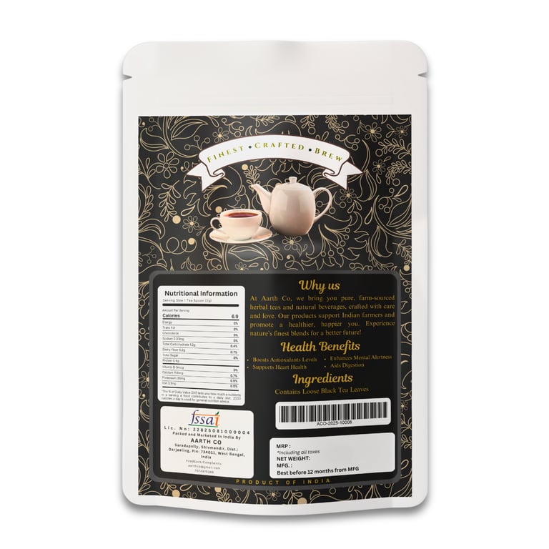 Herbal Black Tea | Rich in Antioxidants | 100 gram pack | Aarth Co.